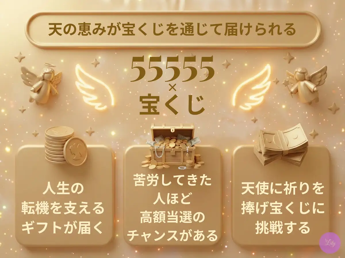 リリーのエンジェルナンバー 55555 x 宝くじ