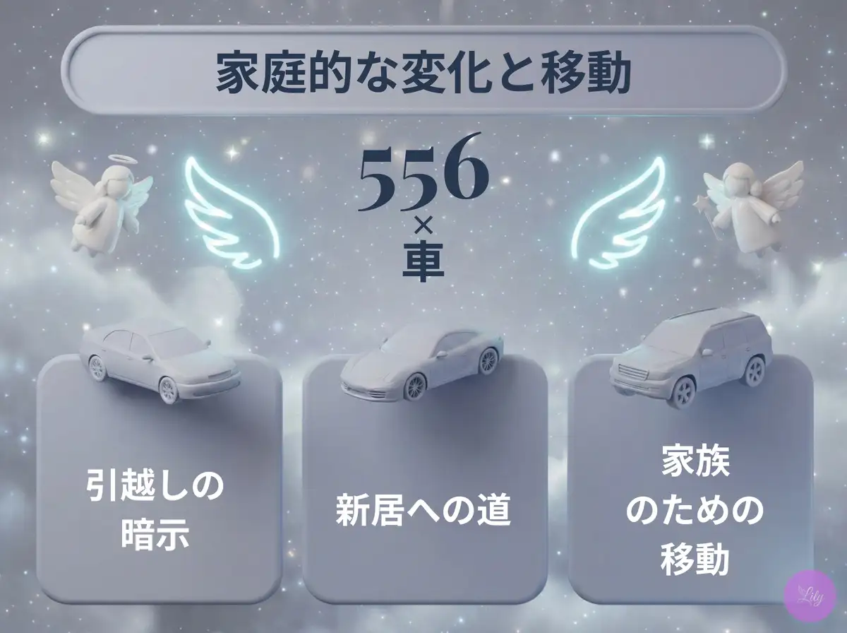 リリーのエンジェルナンバー 556 x 車