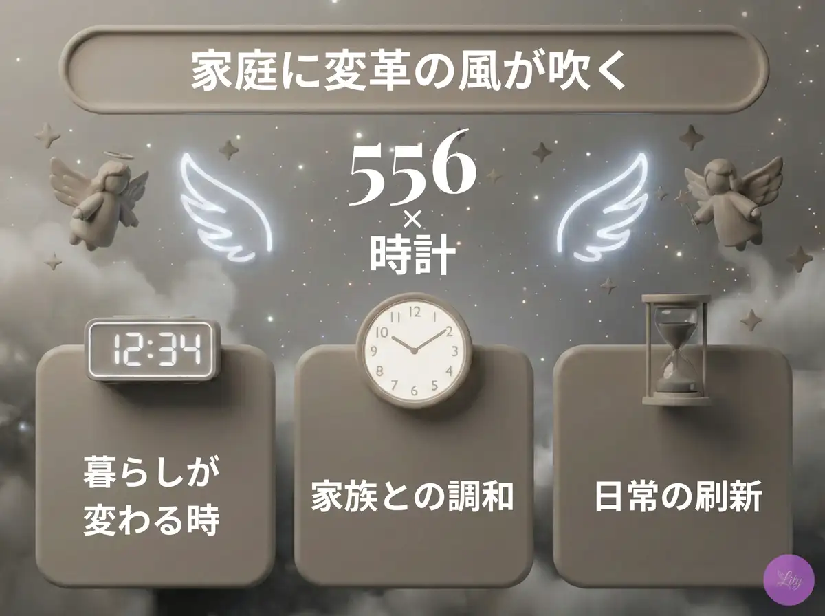 リリーのエンジェルナンバー 556 x 時計