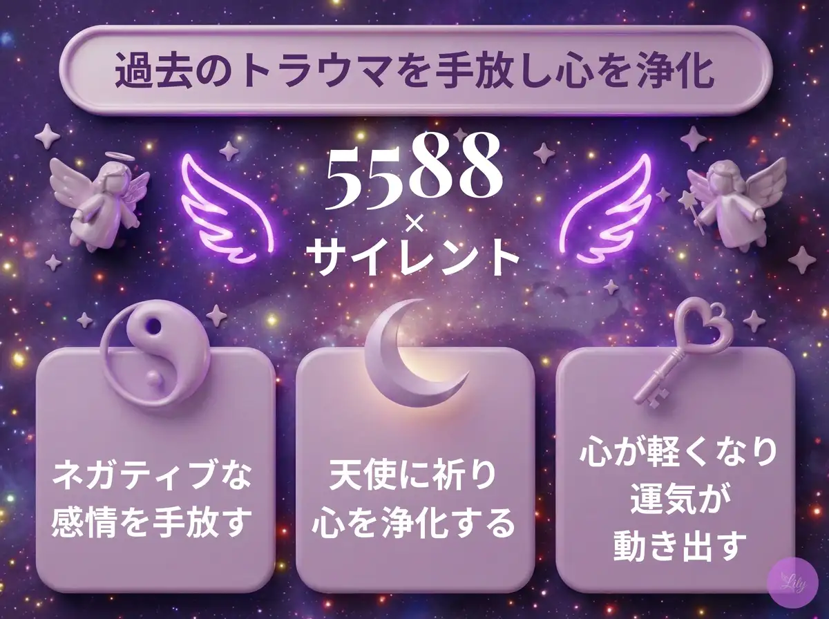 リリーのエンジェルナンバー 5588 x サイレント