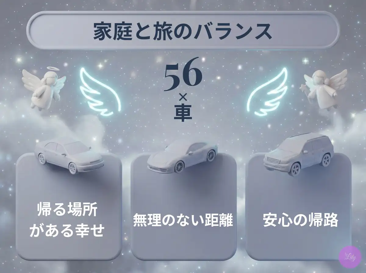 リリーのエンジェルナンバー 56 x 車