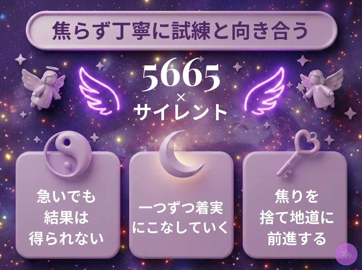 リリーのエンジェルナンバー 5665 x サイレント