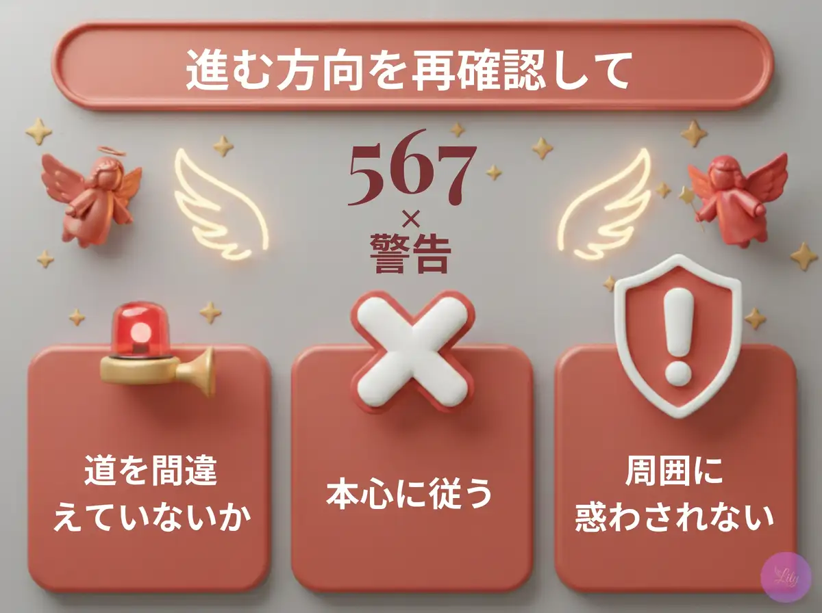 リリーのエンジェルナンバー 567 x 警告