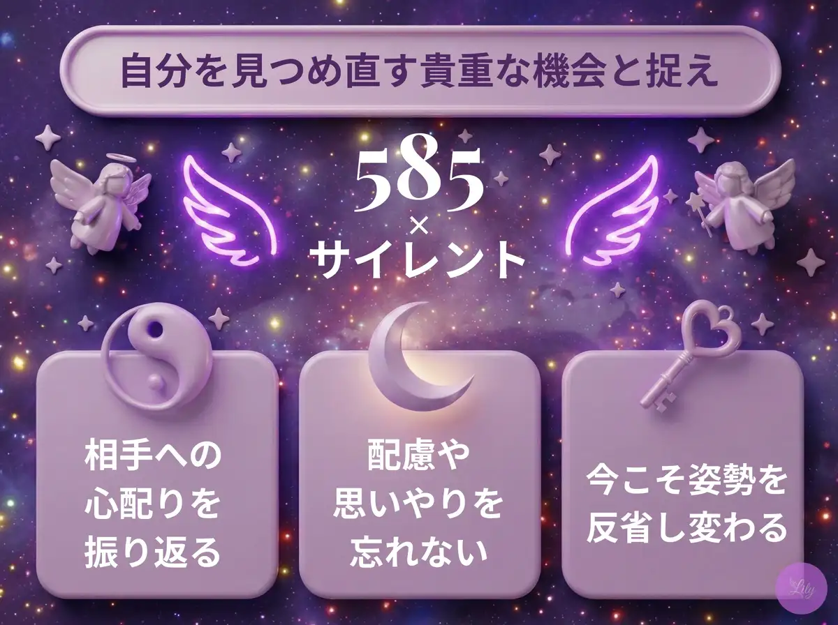 リリーのエンジェルナンバー 585 x サイレント