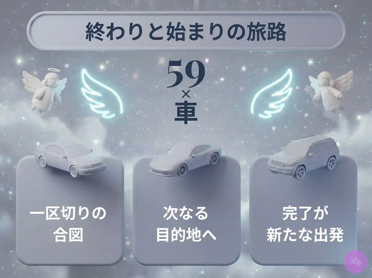 リリーのエンジェルナンバー 59 x 車