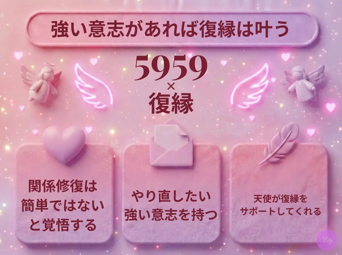 リリーのエンジェルナンバー 5959 x 復縁