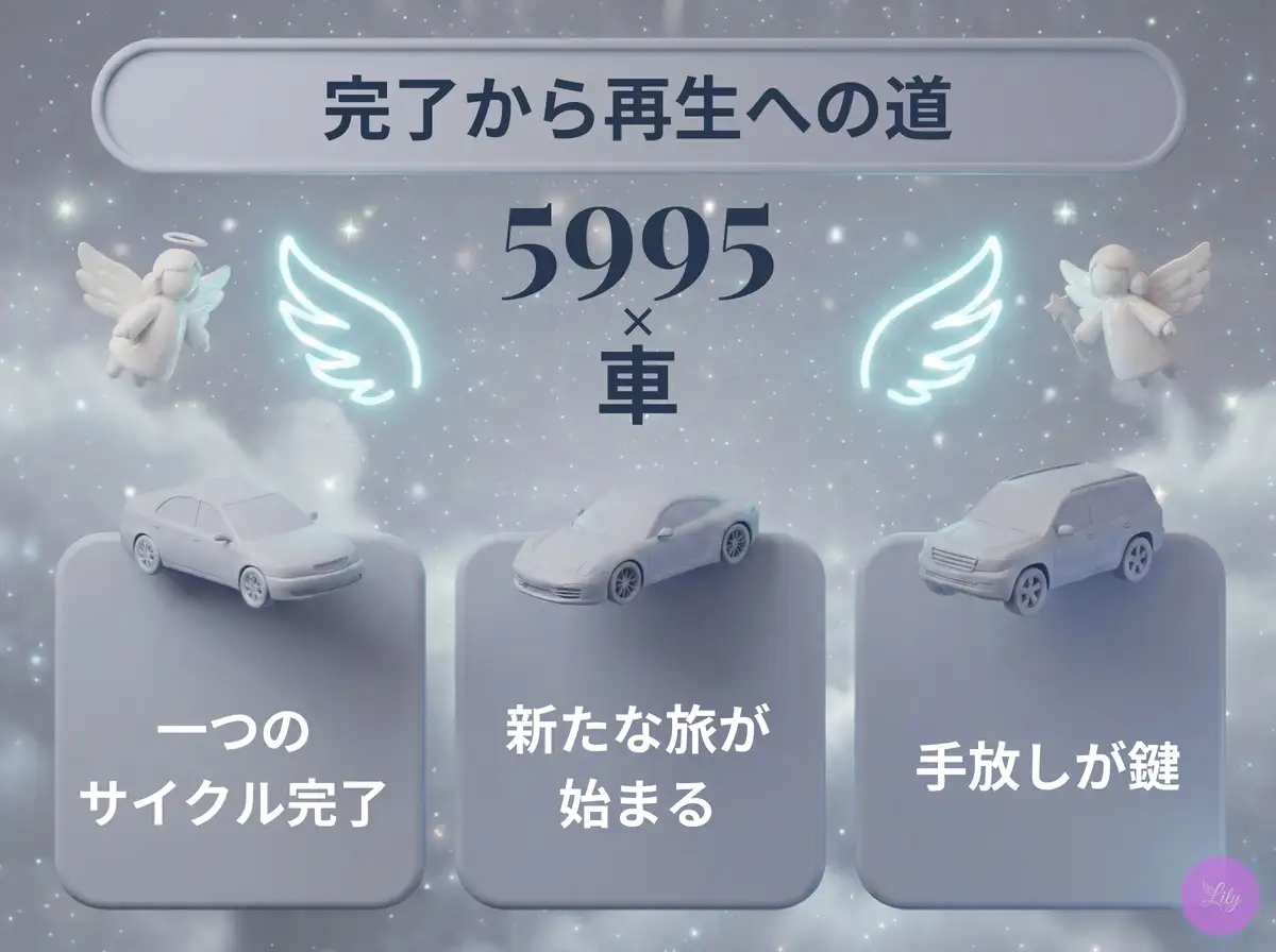 リリーのエンジェルナンバー 5995 x 車