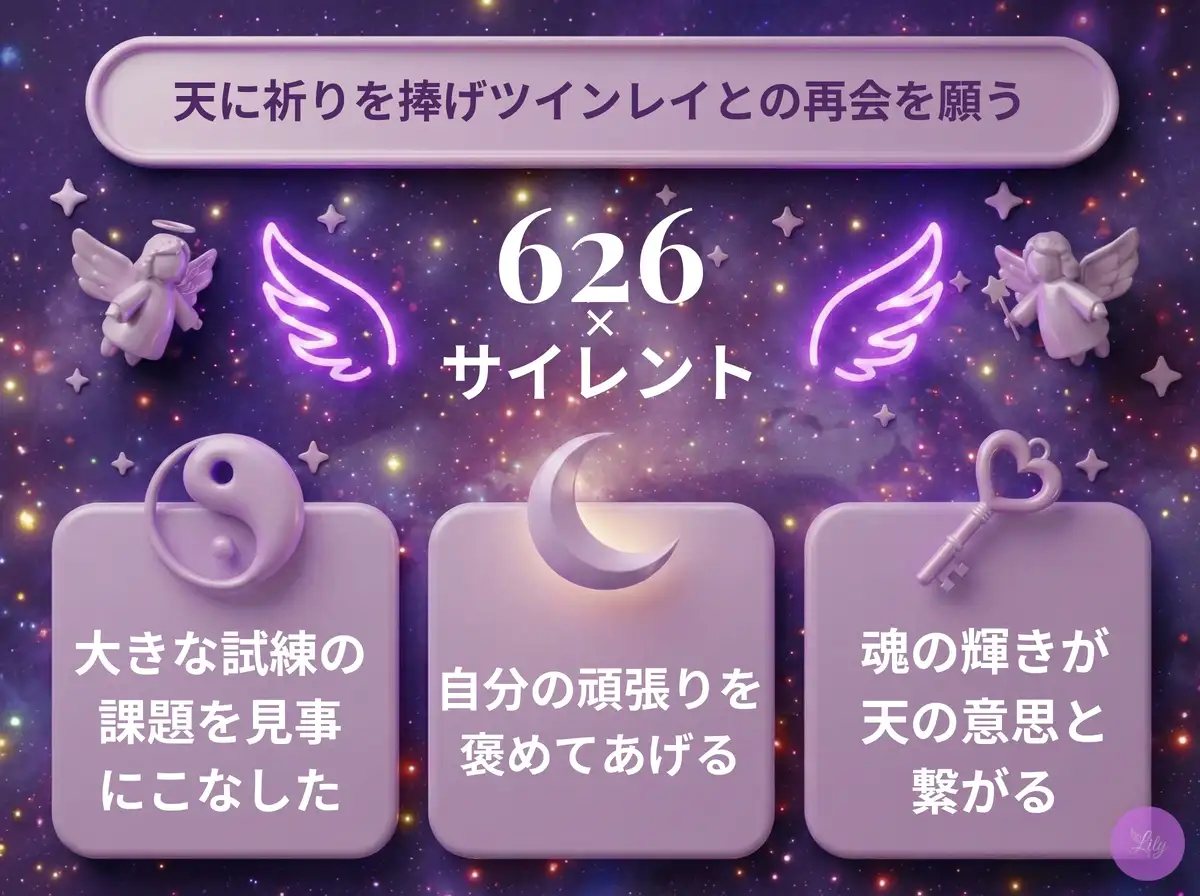 リリーのエンジェルナンバー 626 x サイレント