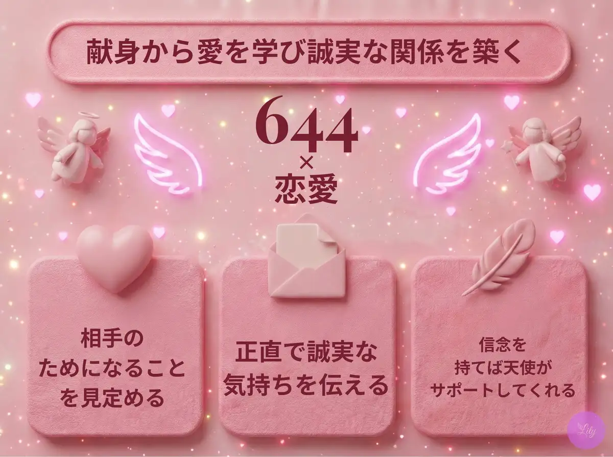 リリーのエンジェルナンバー 644 x 恋愛