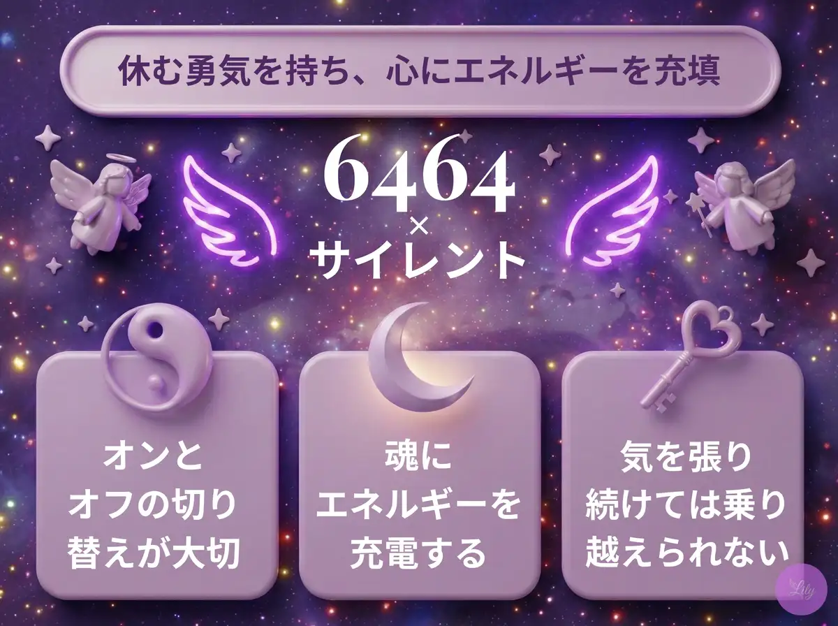 リリーのエンジェルナンバー 6464 x サイレント