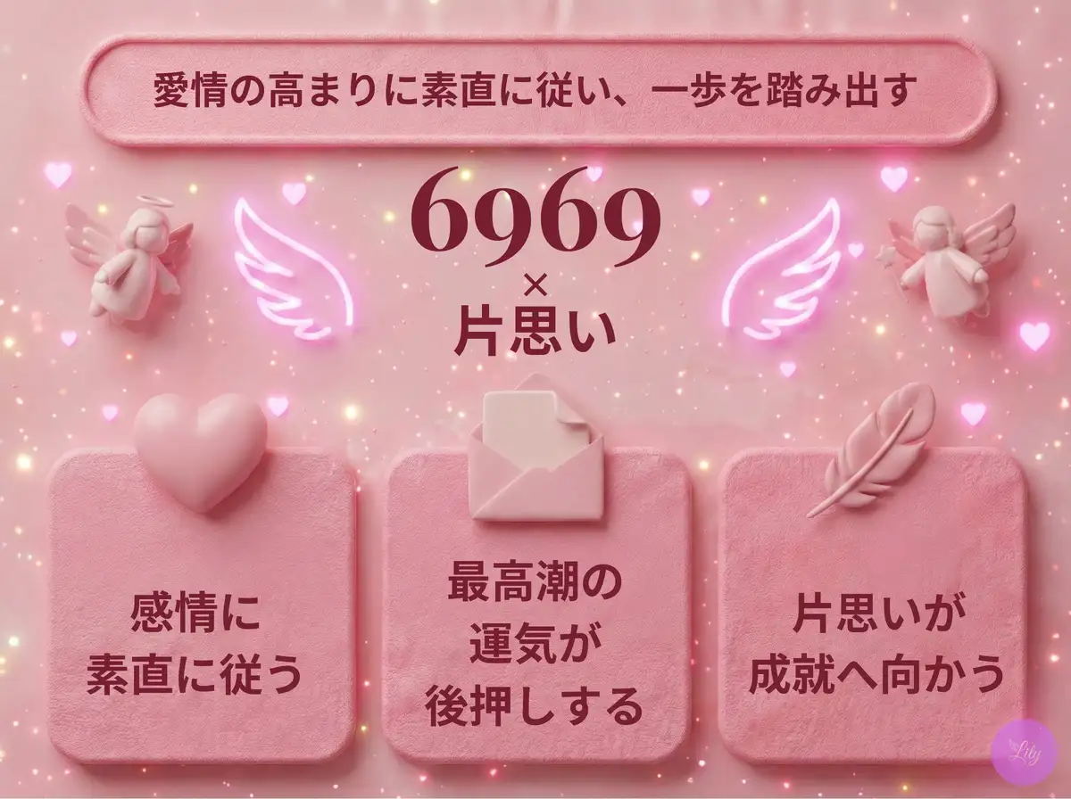 リリーのエンジェルナンバー 6969 x 片思い