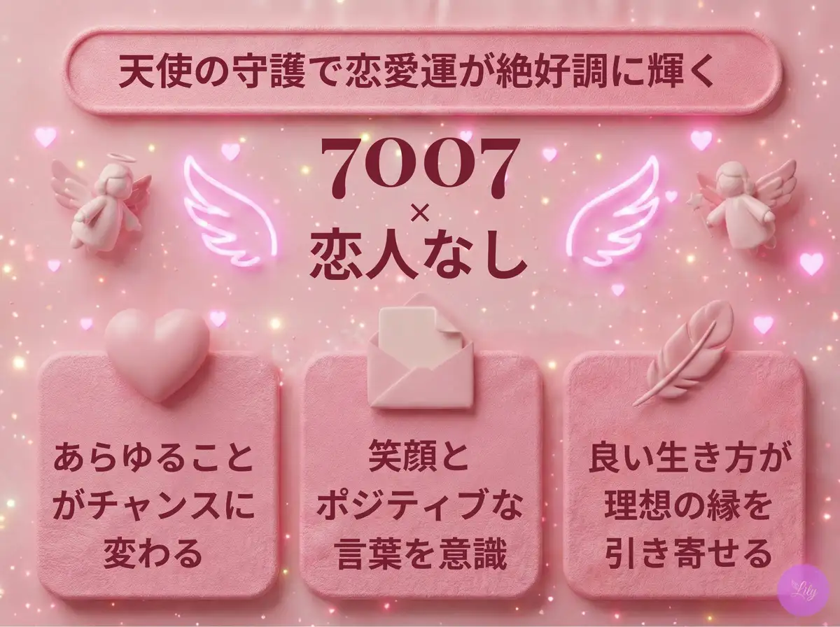 リリーのエンジェルナンバー 7007 x 恋人なし