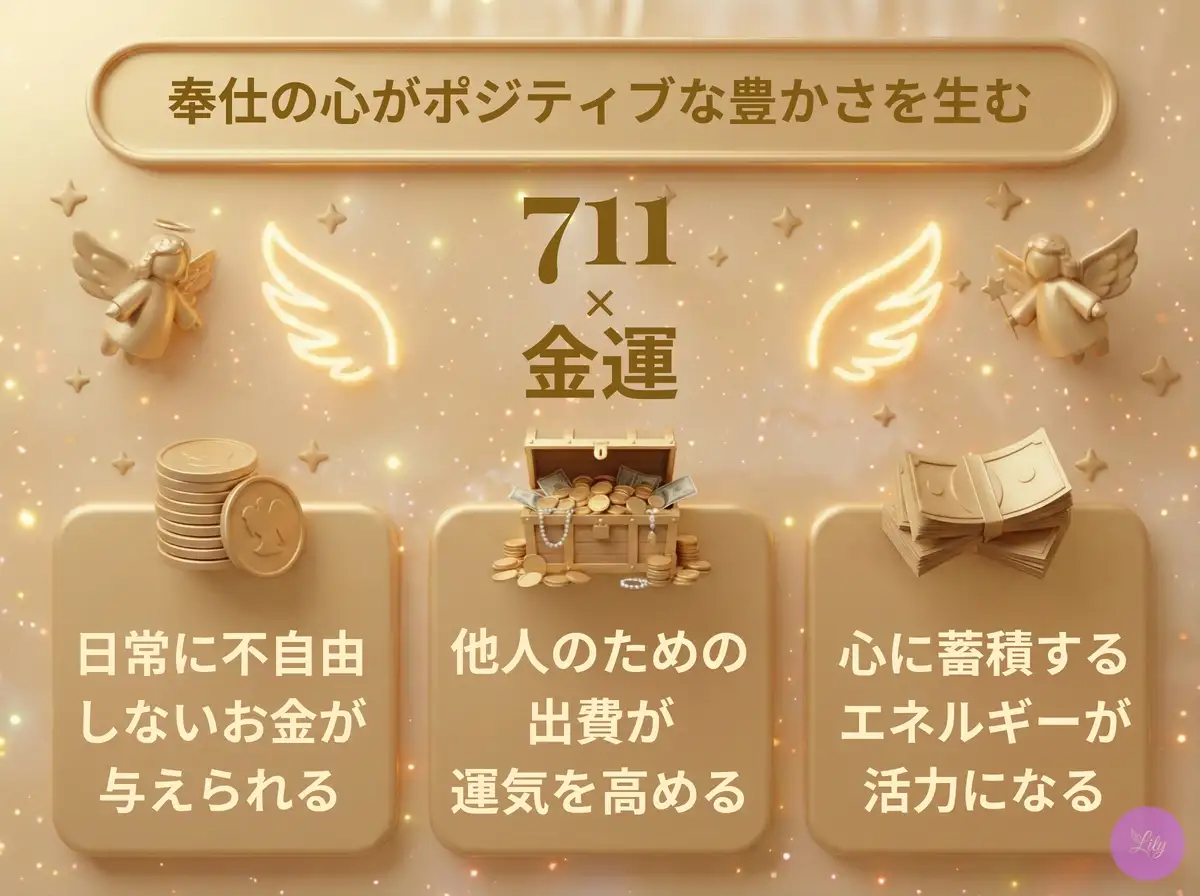 リリーのエンジェルナンバー 711 x 金運