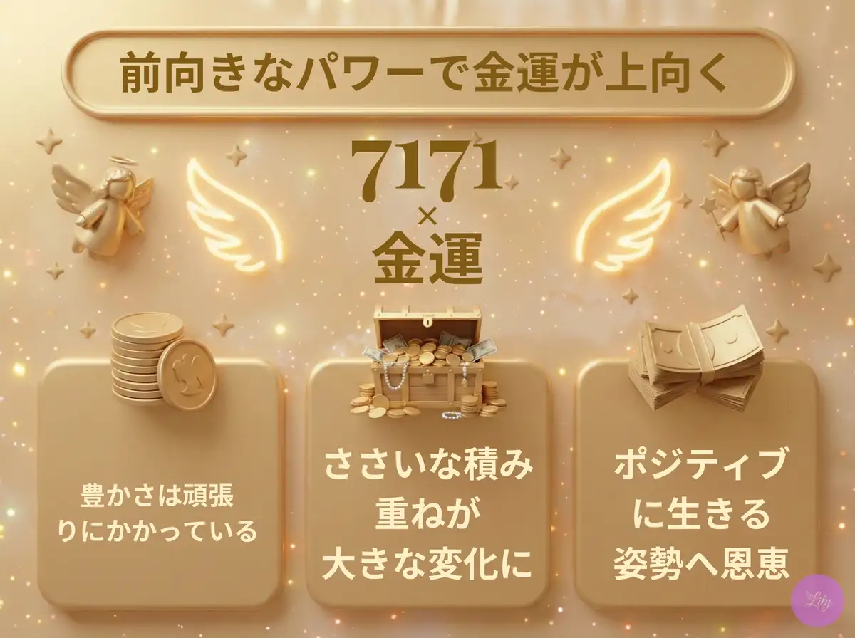 リリーのエンジェルナンバー 7171 x 金運
