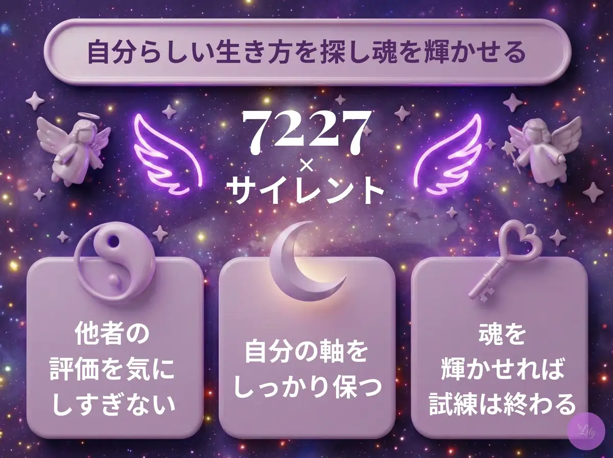リリーのエンジェルナンバー 7227 x サイレント
