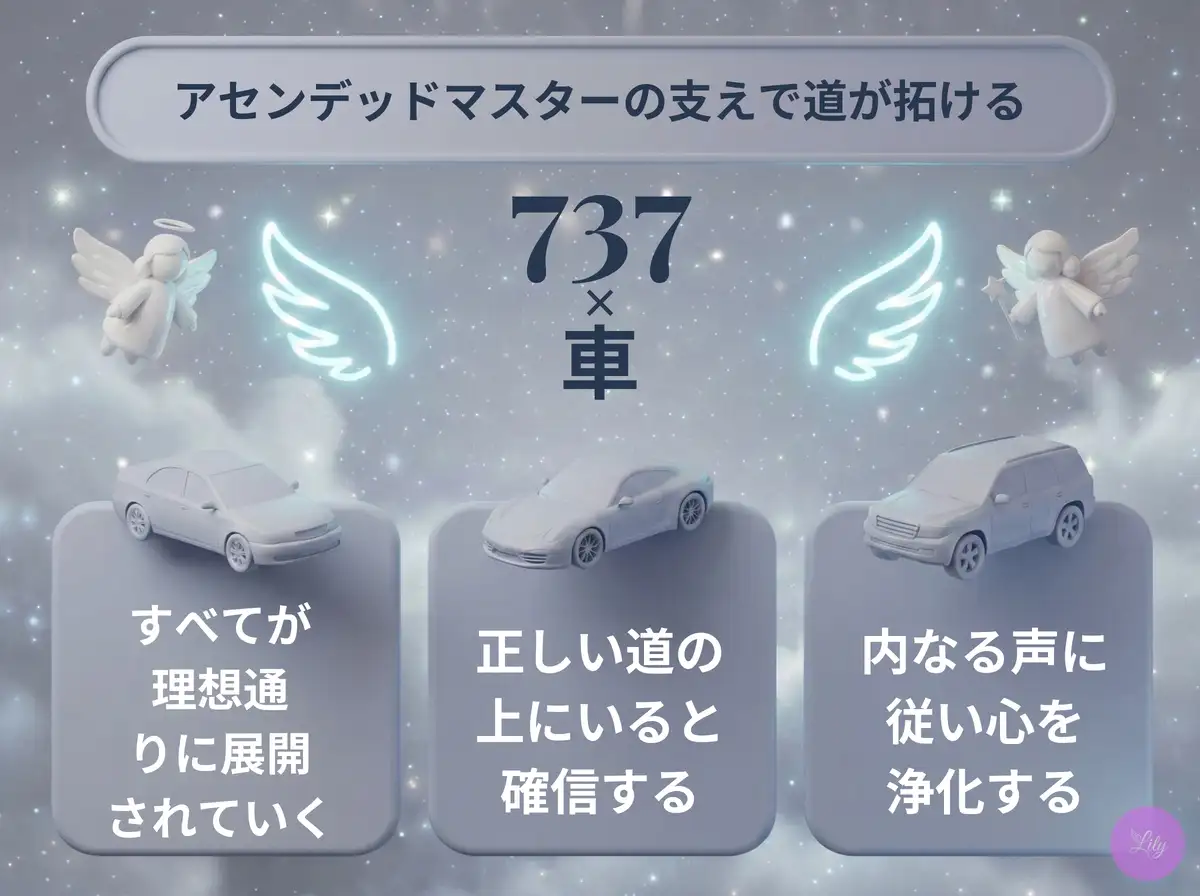 リリーのエンジェルナンバー 737 x 車