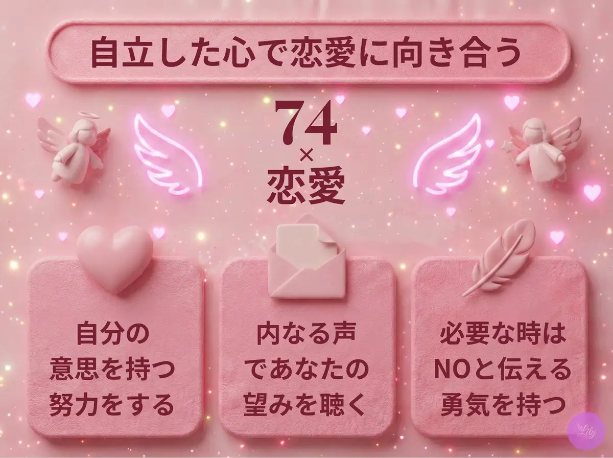 リリーのエンジェルナンバー 74 x 恋愛
