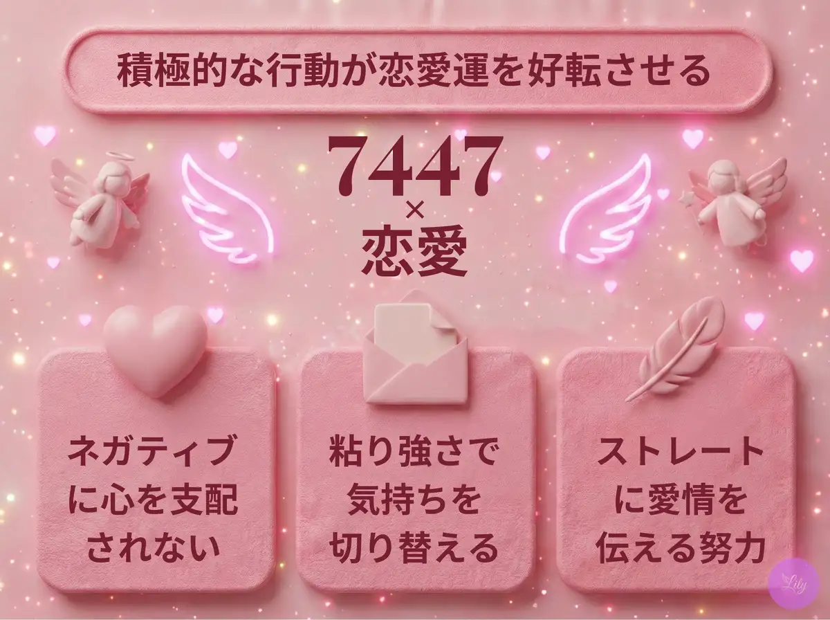 リリーのエンジェルナンバー 7447 x 恋愛