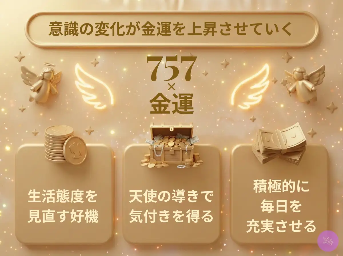 リリーのエンジェルナンバー 757 x 金運