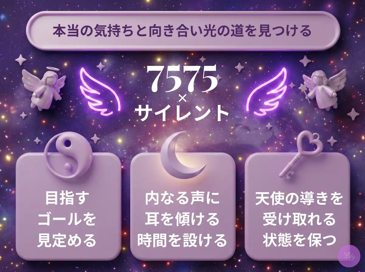 リリーのエンジェルナンバー 7575 x サイレント