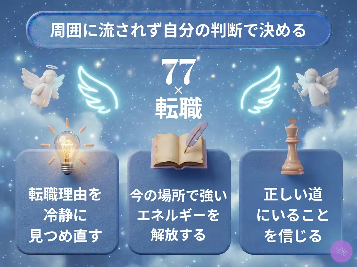 リリーのエンジェルナンバー 77 x 転職