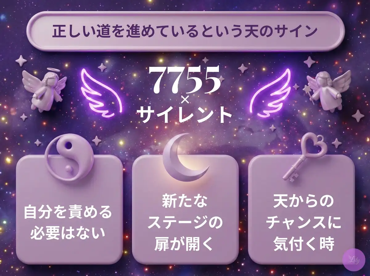 リリーのエンジェルナンバー 7755 x サイレント