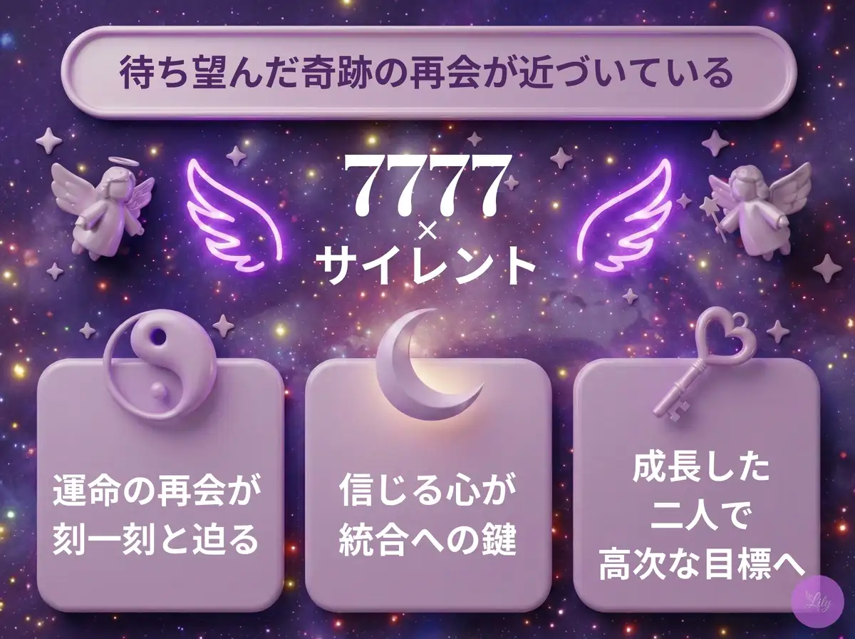 リリーのエンジェルナンバー 7777 x サイレント