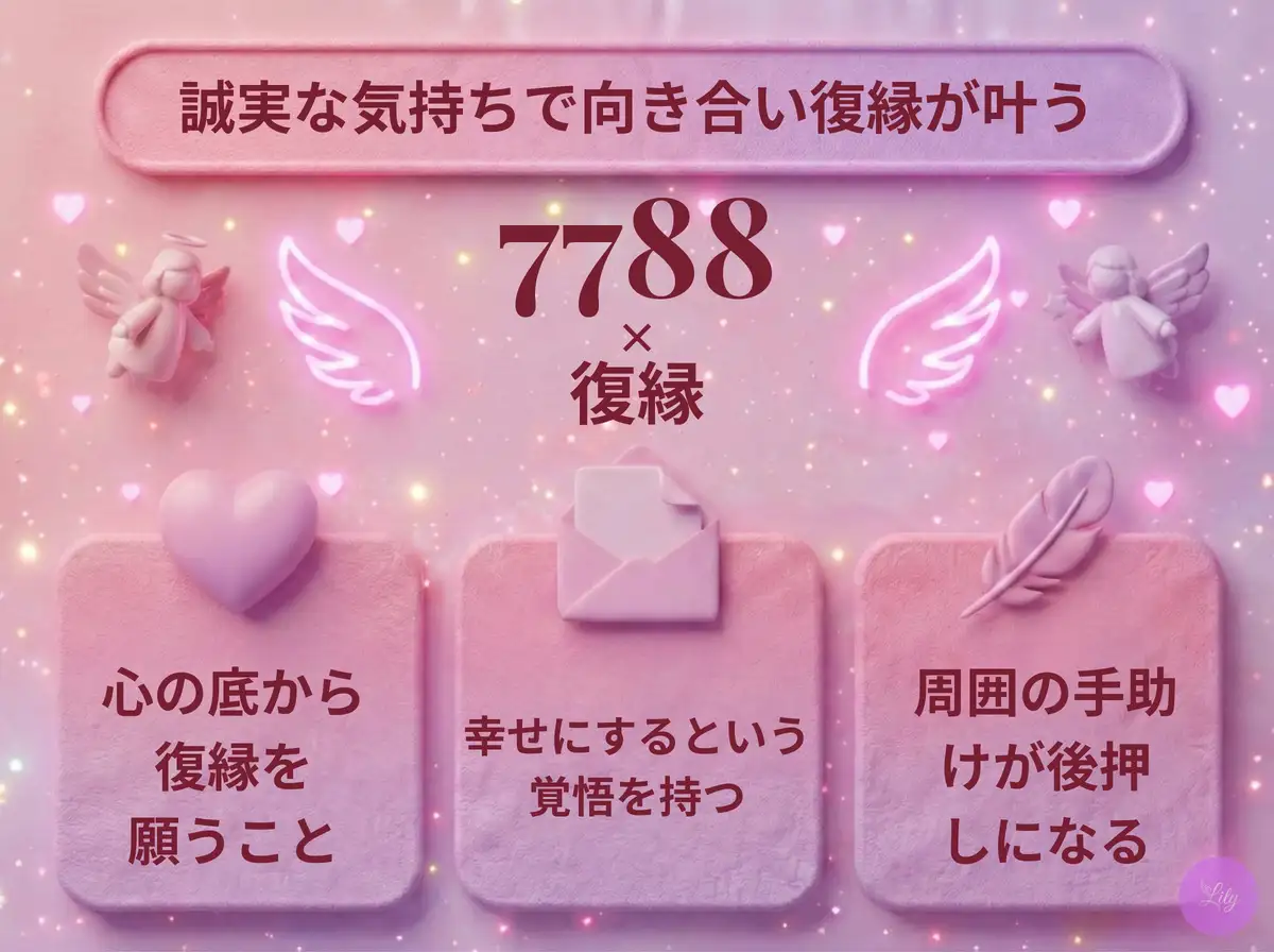リリーのエンジェルナンバー 7788 x 復縁