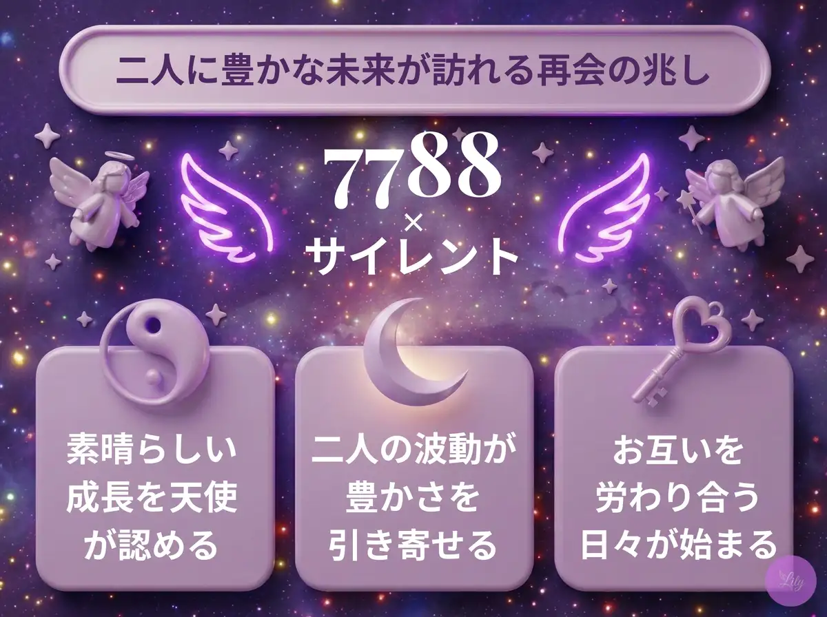 リリーのエンジェルナンバー 7788 x サイレント