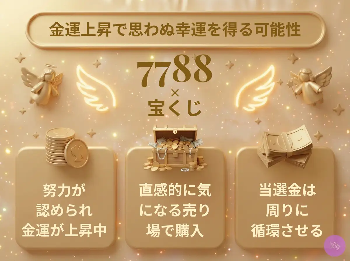 リリーのエンジェルナンバー 7788 x 宝くじ