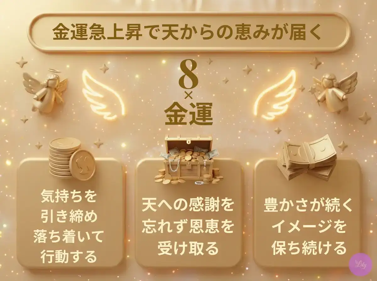 リリーのエンジェルナンバー 8 x 金運