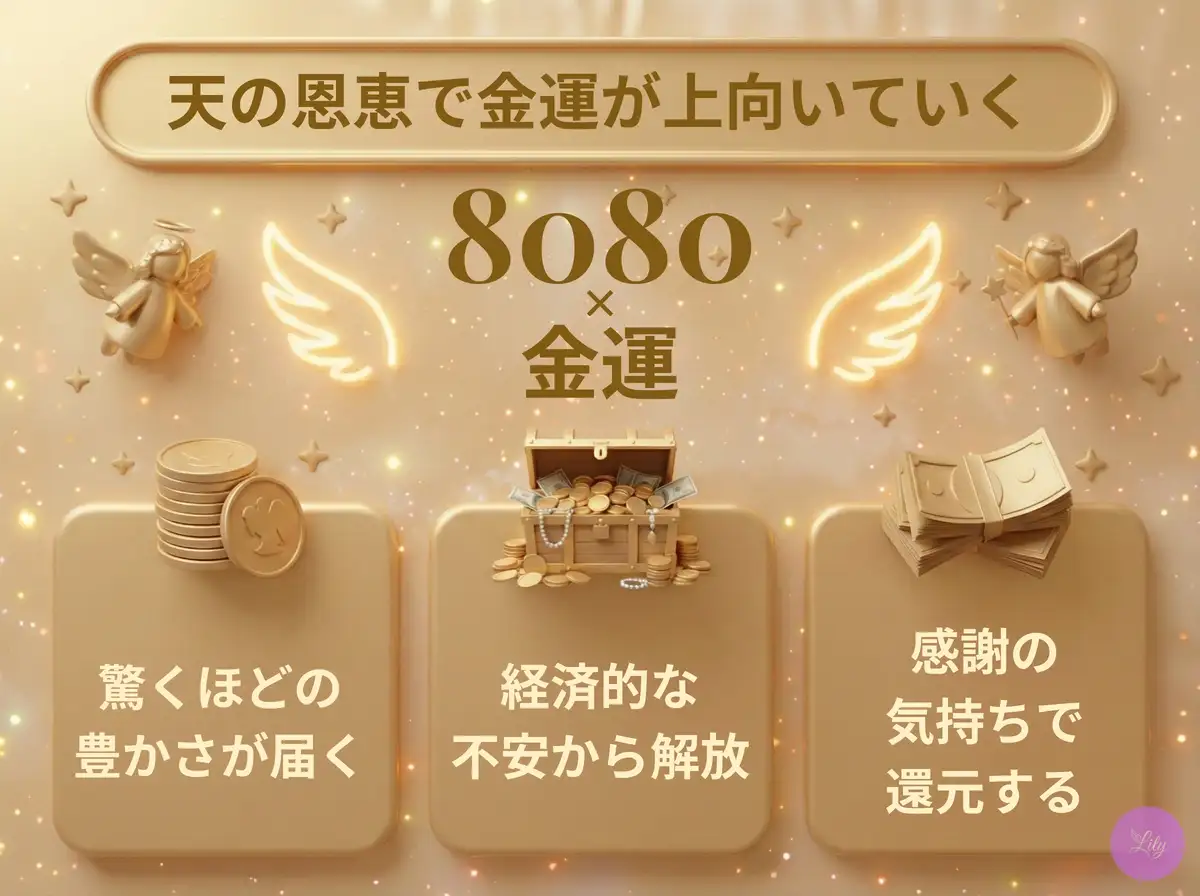 リリーのエンジェルナンバー 8080 x 金運
