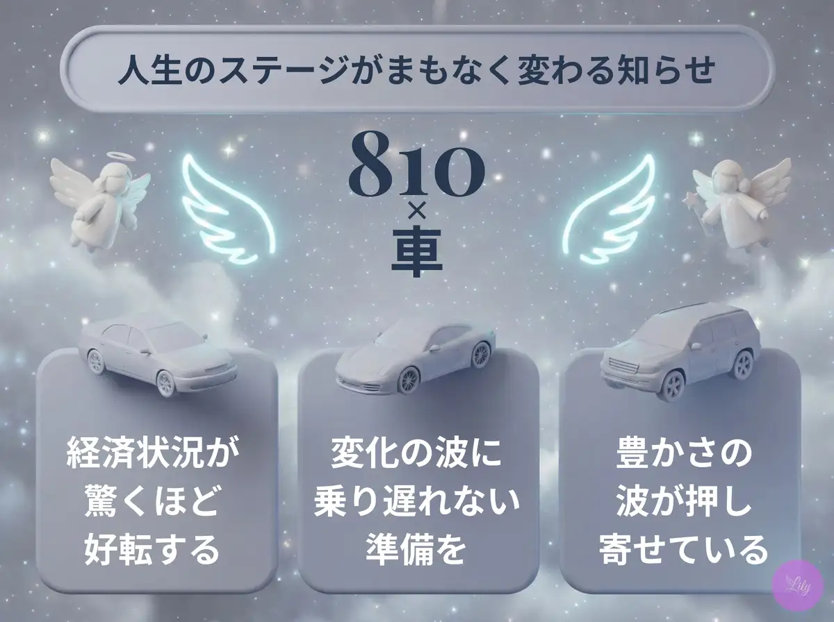 リリーのエンジェルナンバー 810 x 車