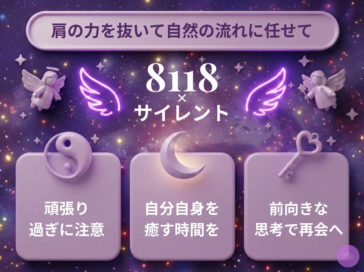 リリーのエンジェルナンバー 8118 x サイレント