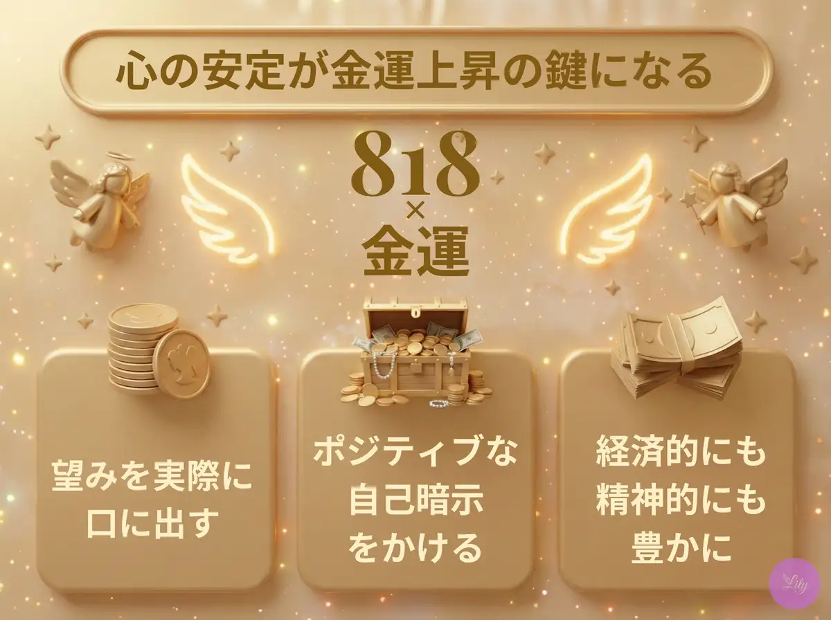 リリーのエンジェルナンバー 818 x 金運