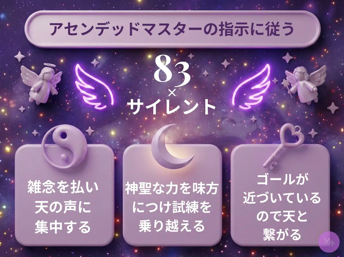 リリーのエンジェルナンバー 83 x サイレント