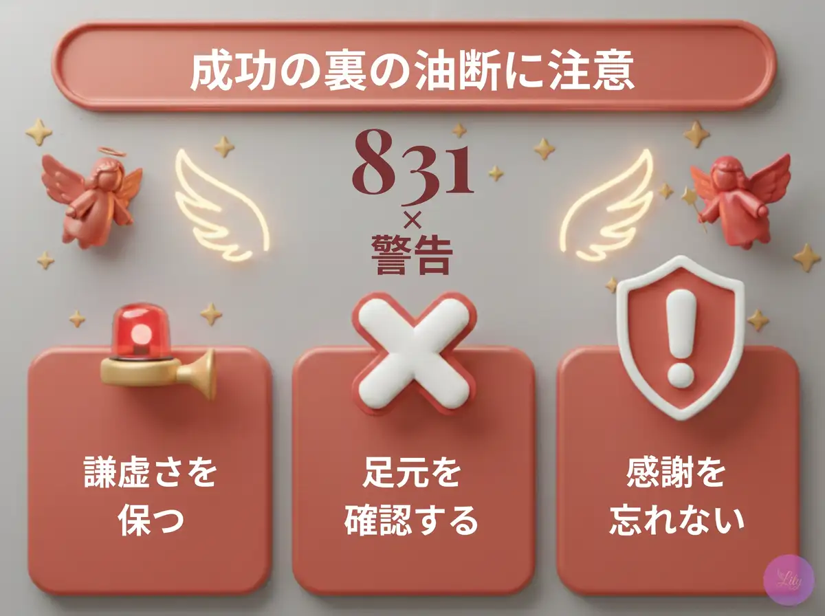 リリーのエンジェルナンバー 831 x 警告