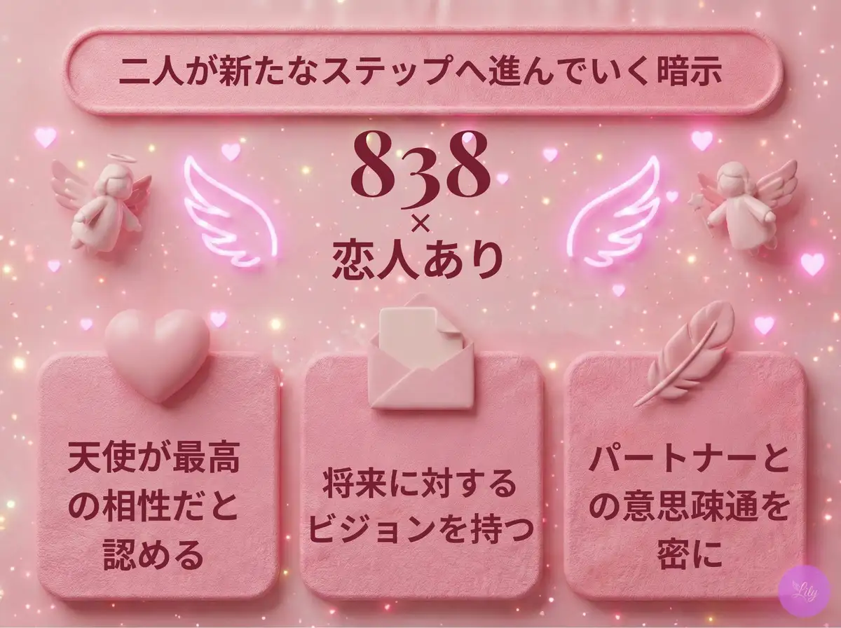 リリーのエンジェルナンバー 838 x 恋人あり
