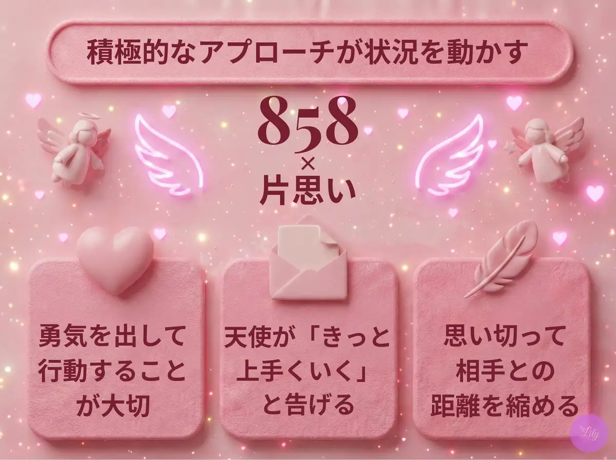 リリーのエンジェルナンバー 858 x 片思い