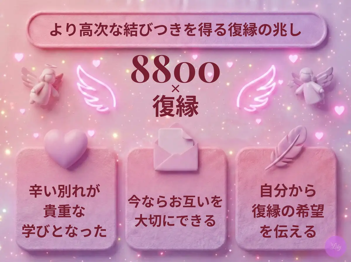 リリーのエンジェルナンバー 8800 x 復縁