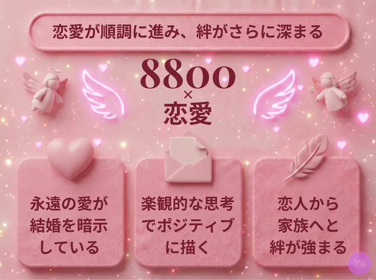 リリーのエンジェルナンバー 8800 x 恋愛