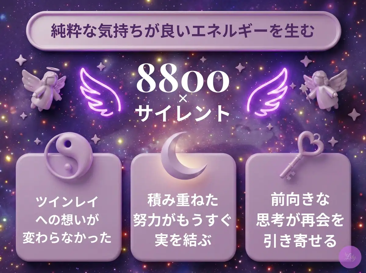 リリーのエンジェルナンバー 8800 x サイレント