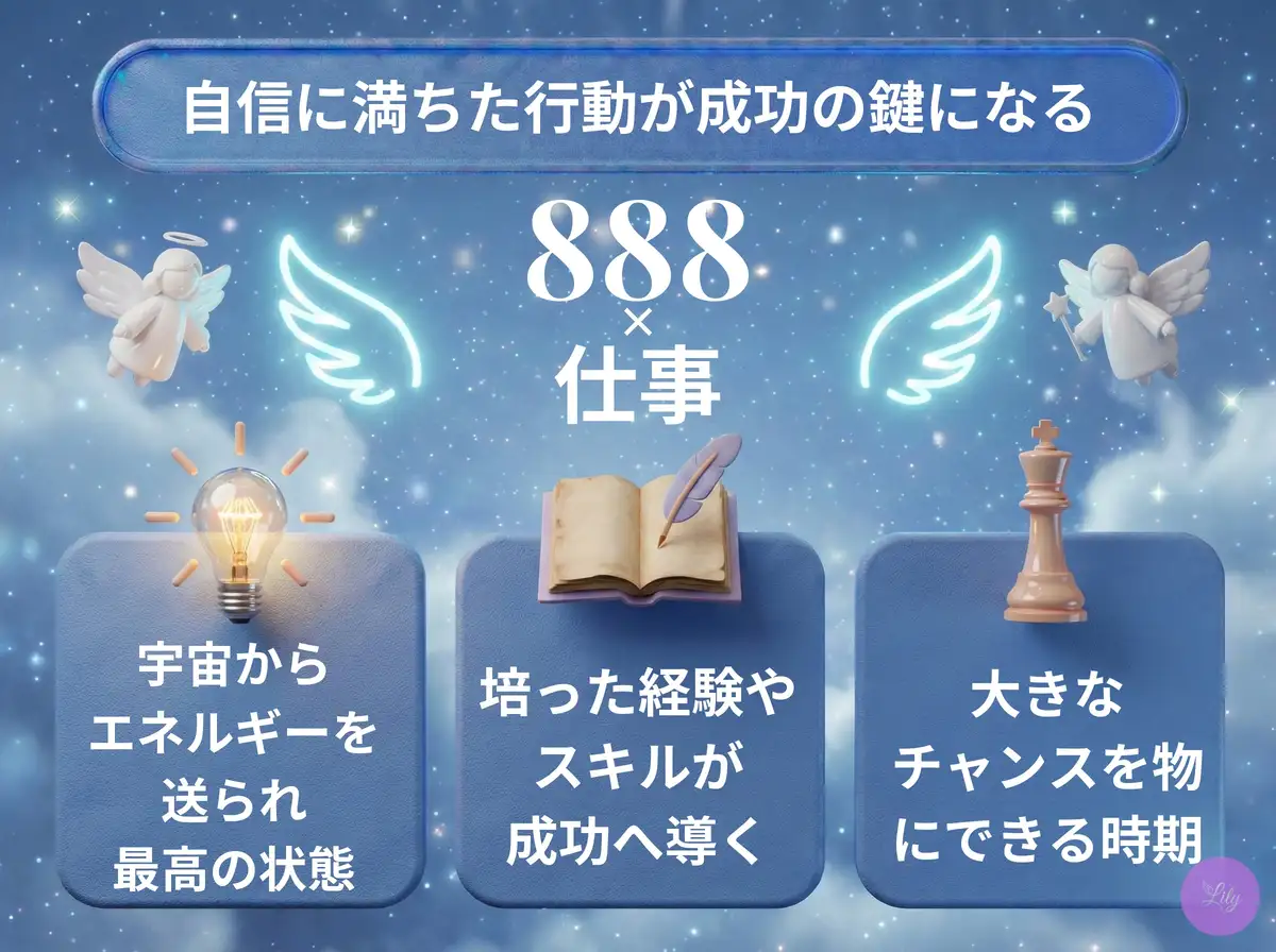 リリーのエンジェルナンバー 888 x 仕事