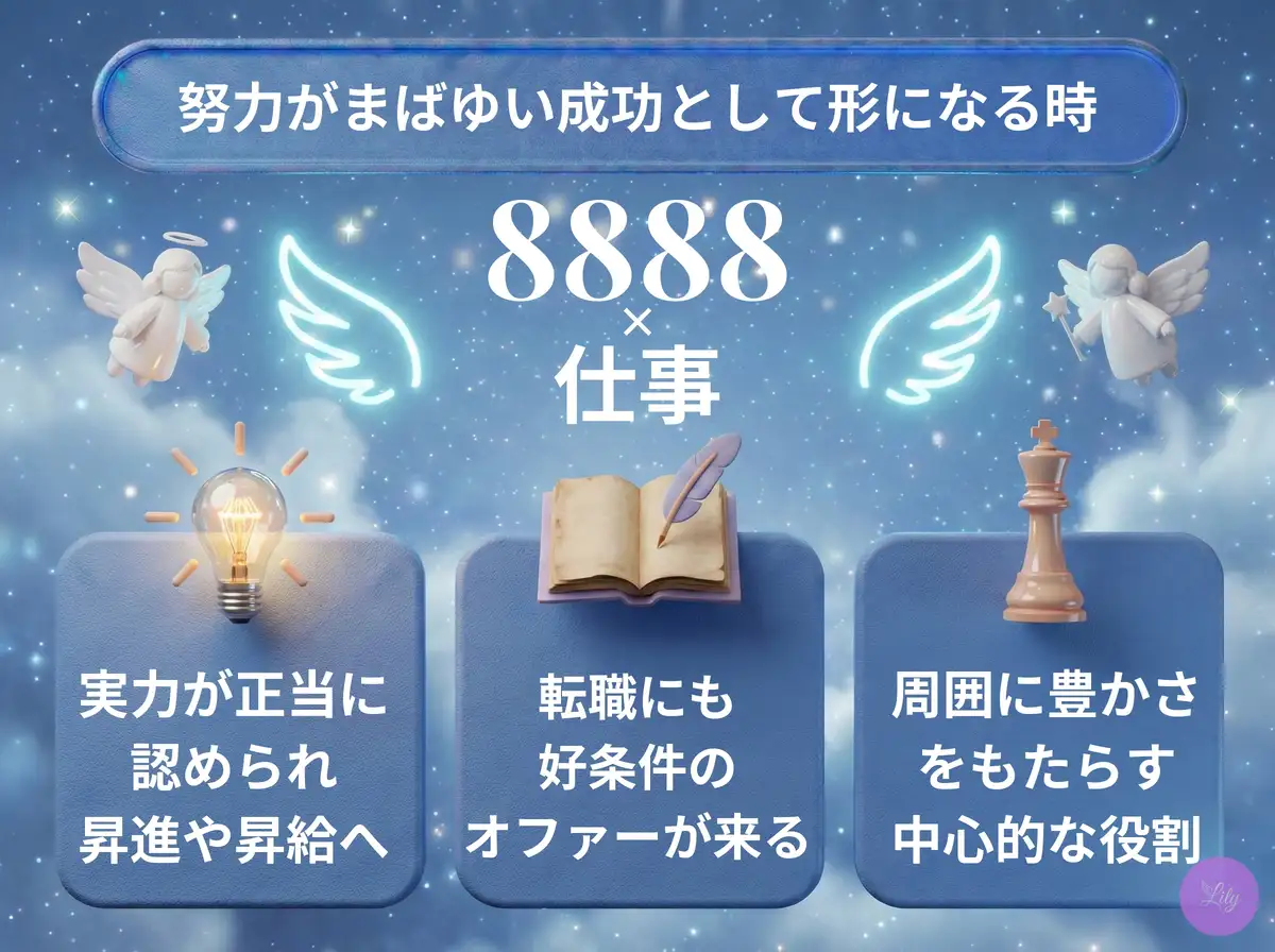 リリーのエンジェルナンバー 8888 x 仕事