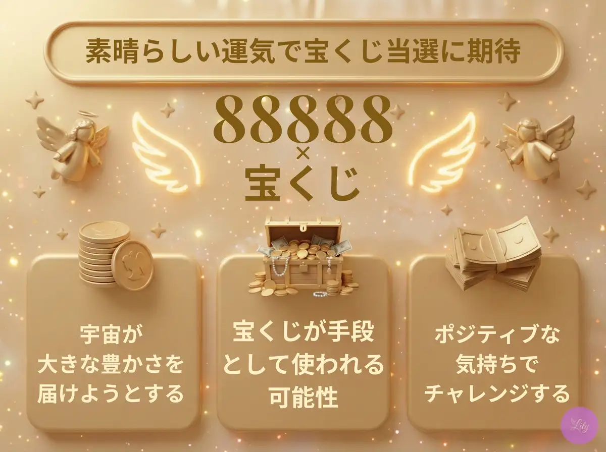 リリーのエンジェルナンバー 88888 x 宝くじ