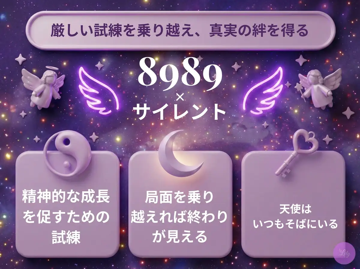 リリーのエンジェルナンバー 8989 x サイレント