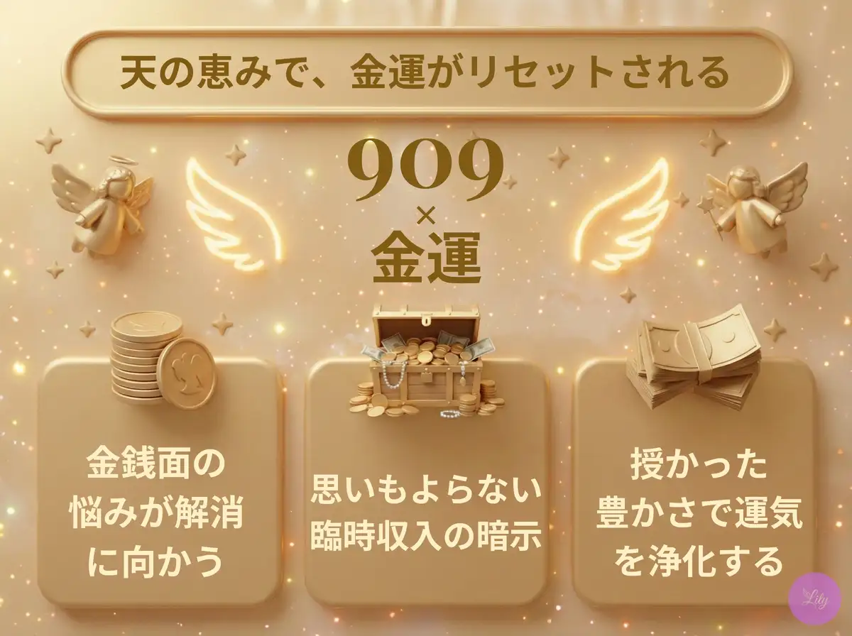 リリーのエンジェルナンバー 909 x 金運