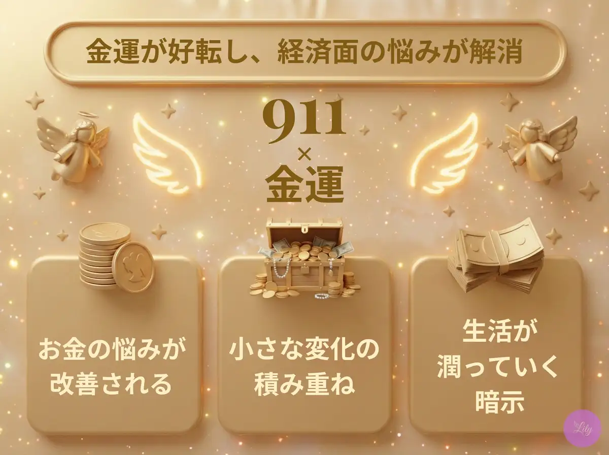 リリーのエンジェルナンバー 911 x 金運