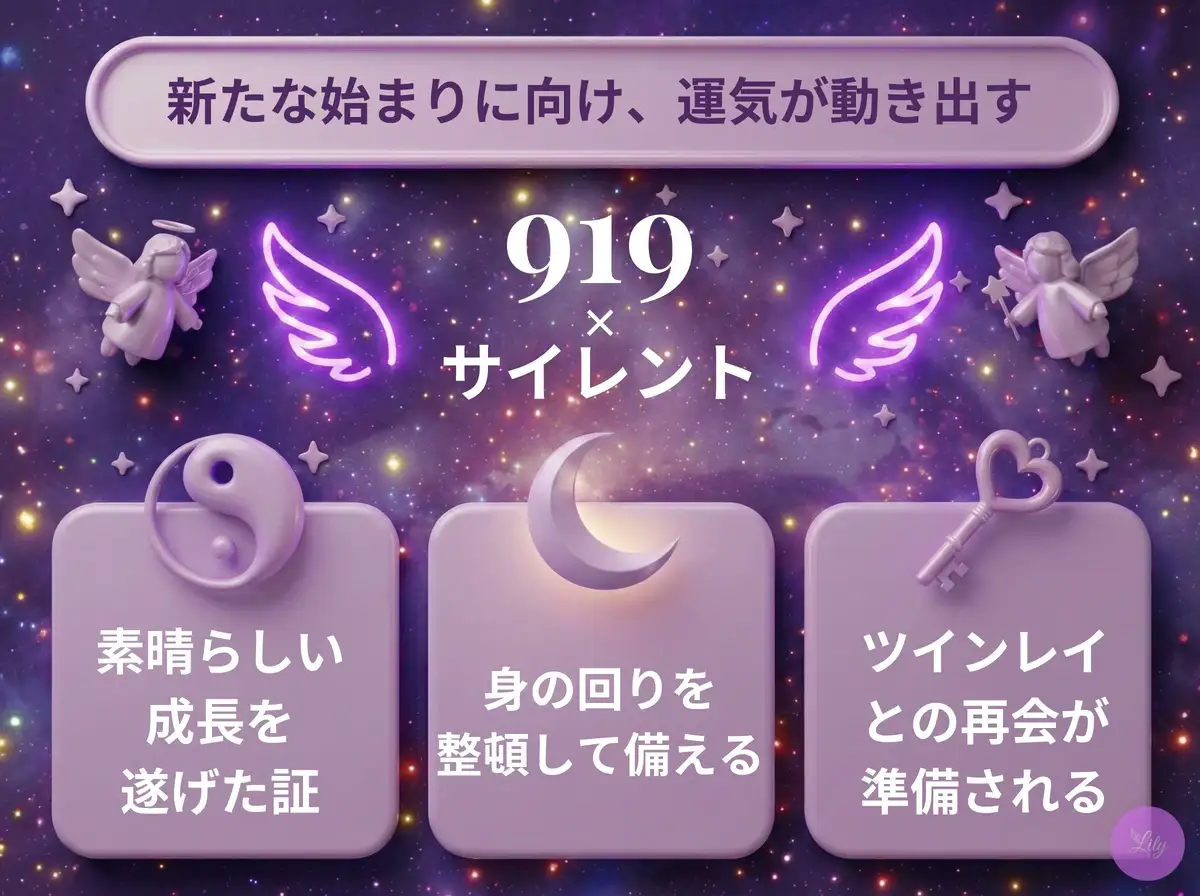 リリーのエンジェルナンバー 919 x サイレント