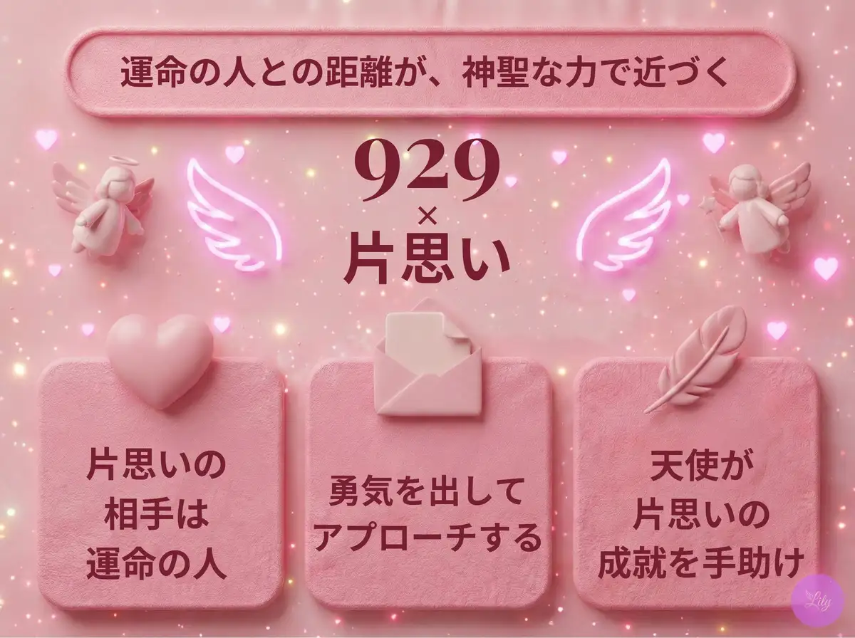 リリーのエンジェルナンバー 929 x 片思い